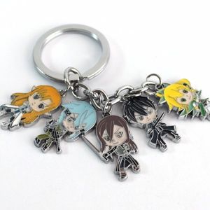 Sword Art Online Anime Metal Charm Cute Keychain